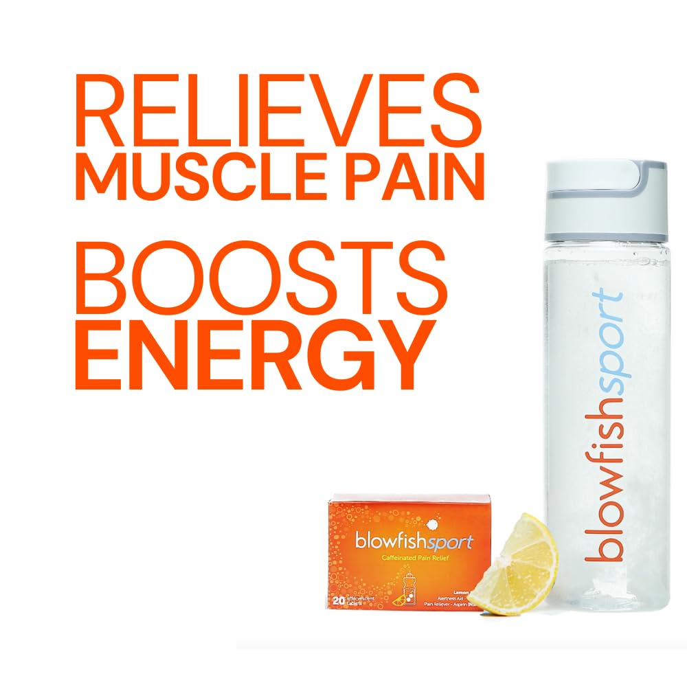 Blowfish Sport | 4 Pack | Pain Relief for Athletes | Eases Sore Muscles | Boosts Energy | Effervescent Formula Works Fast | Perfect for Morning Workouts - dailyvitalstore
