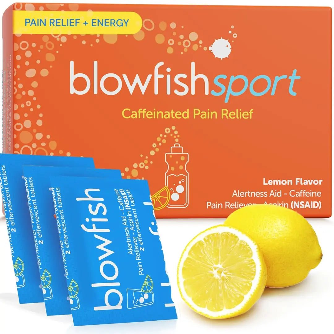 Blowfish Sport | Pain Relief for Athletes | Eases Sore Muscles | Boosts Energy | Effervescent Formula Works Fast | Perfect for Morning Workouts - dailyvitalstore