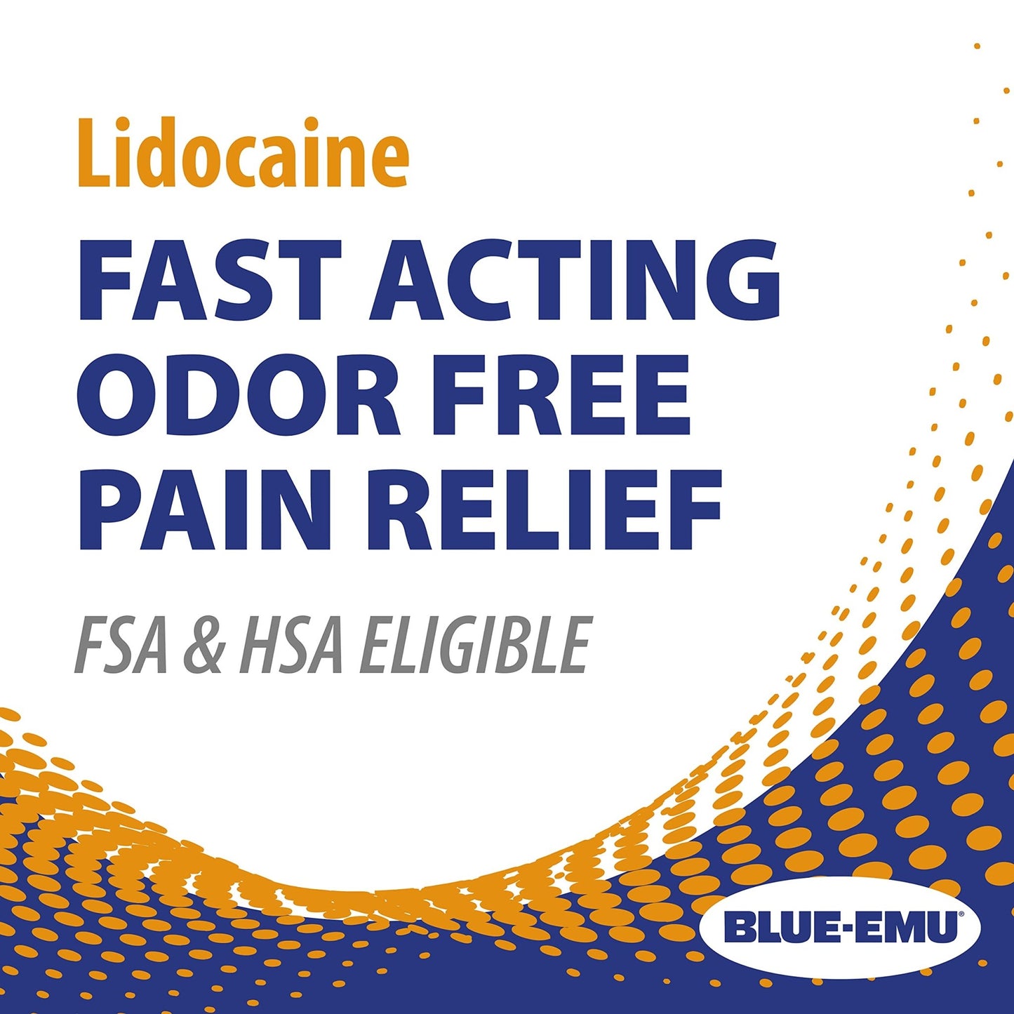 BLUE-EMU Lidocaine Pain Relief Cream for Fast, Numbing Relief, 2.7 Oz, 1 Pack - dailyvitalstore