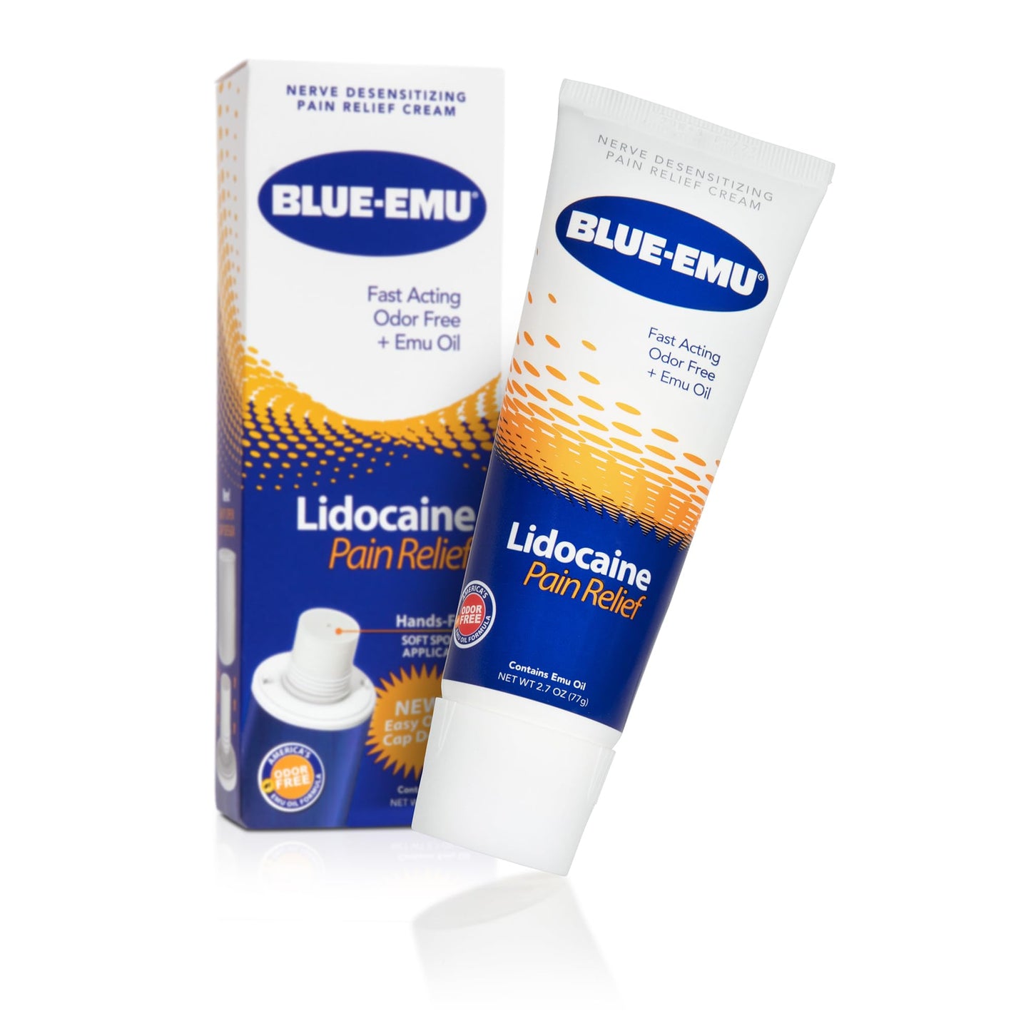 BLUE-EMU Lidocaine Pain Relief Cream for Fast, Numbing Relief, 2.7 Oz, 1 Pack - dailyvitalstore