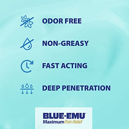 BLUE-EMU Maximum Pain Relief Cream for Arthritis, Muscle, & Joint Aches, 3 Oz, 1 Pack - dailyvitalstore