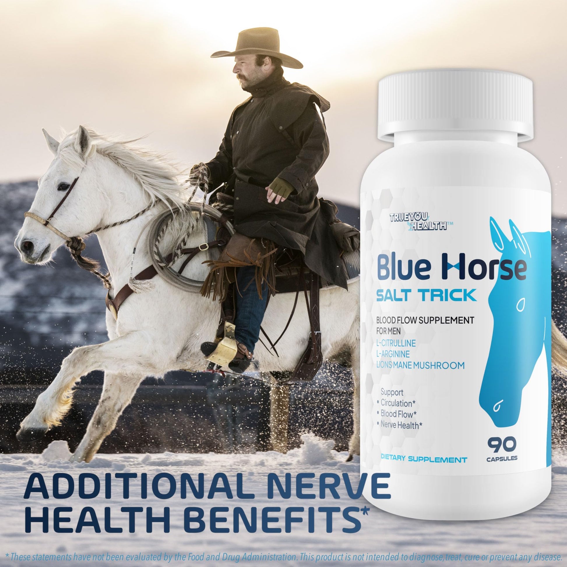 Blue Horse Salt Trick - Our Best Blood Flow Supplement for Men - Our Best Circulation Supplement - Male Circulation Supplements Nitric Oxide Vasodilator to Improve Blood Flow 7 Blue Salt Trick for Men - dailyvitalstore