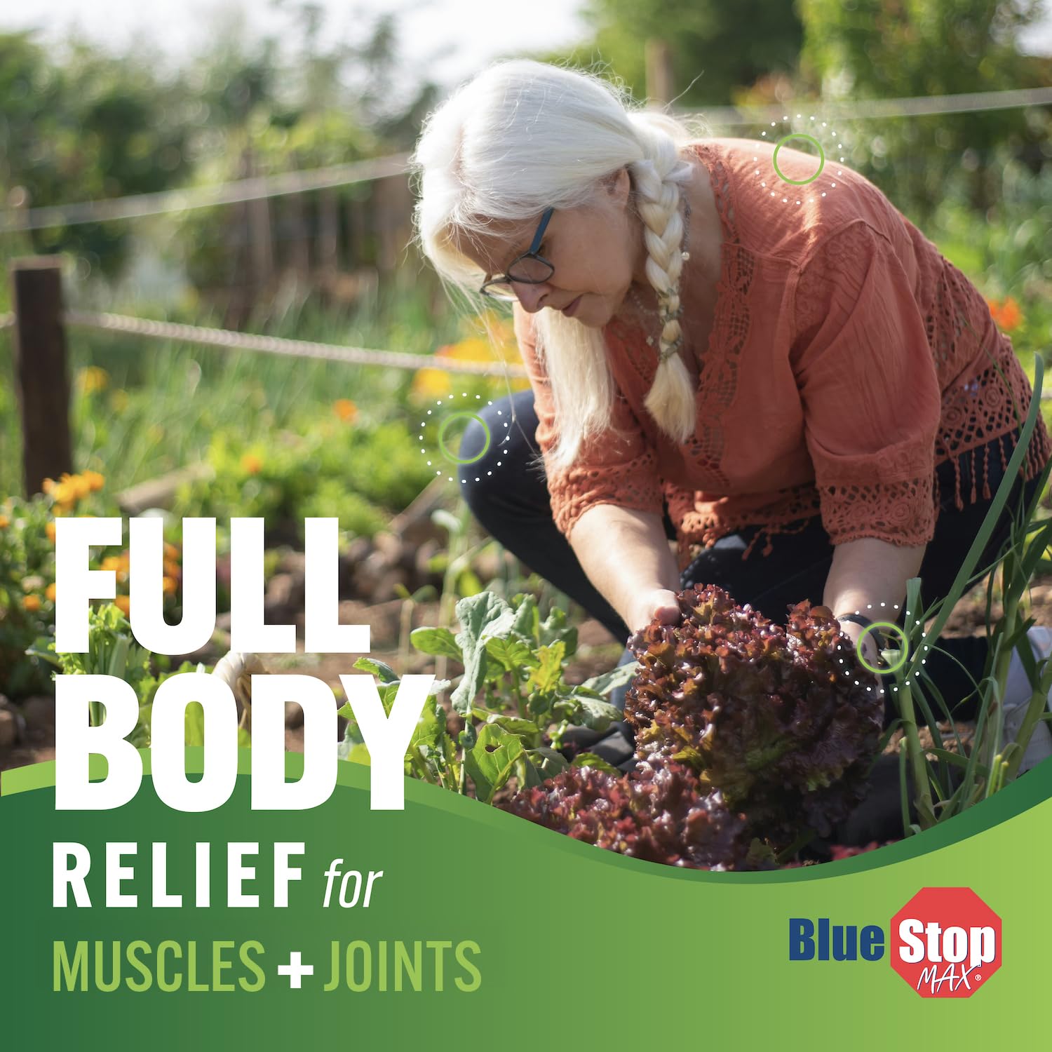Blue Stop Max Massage Gel for Body Aches, 16 oz Pump Bottle; 3 in 1 Product Relieves Body Aches, Supports Joints and Nourishes The Skin - dailyvitalstore