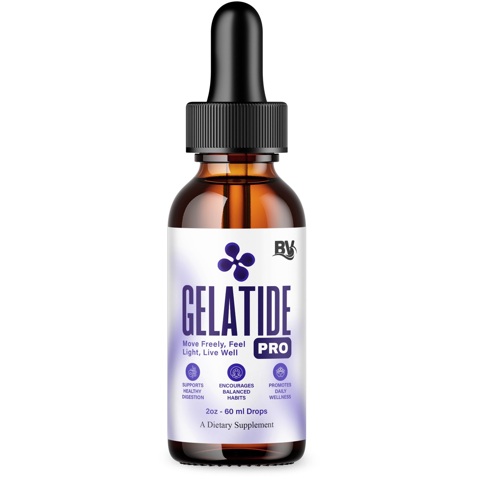 BLUE VIBE Gelatide Liquid Drops, Gela Tide Advanced Maximum Strength Overall Health & Wellness Support Supplement, Gelatide Premium Daily Health and Overall Energy Formula (2oz / 60ml) - dailyvitalstore