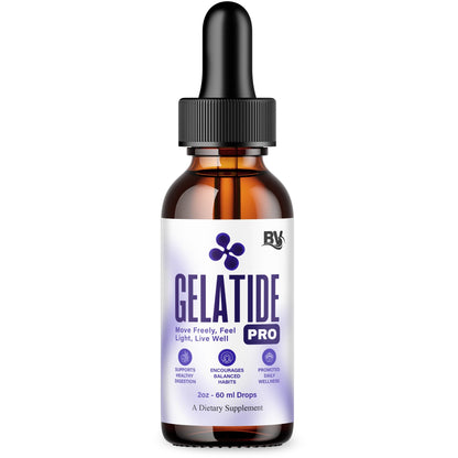 BLUE VIBE Gelatide Liquid Drops, Gela Tide Advanced Maximum Strength Overall Health & Wellness Support Supplement, Gelatide Premium Daily Health and Overall Energy Formula (2oz / 60ml) - dailyvitalstore