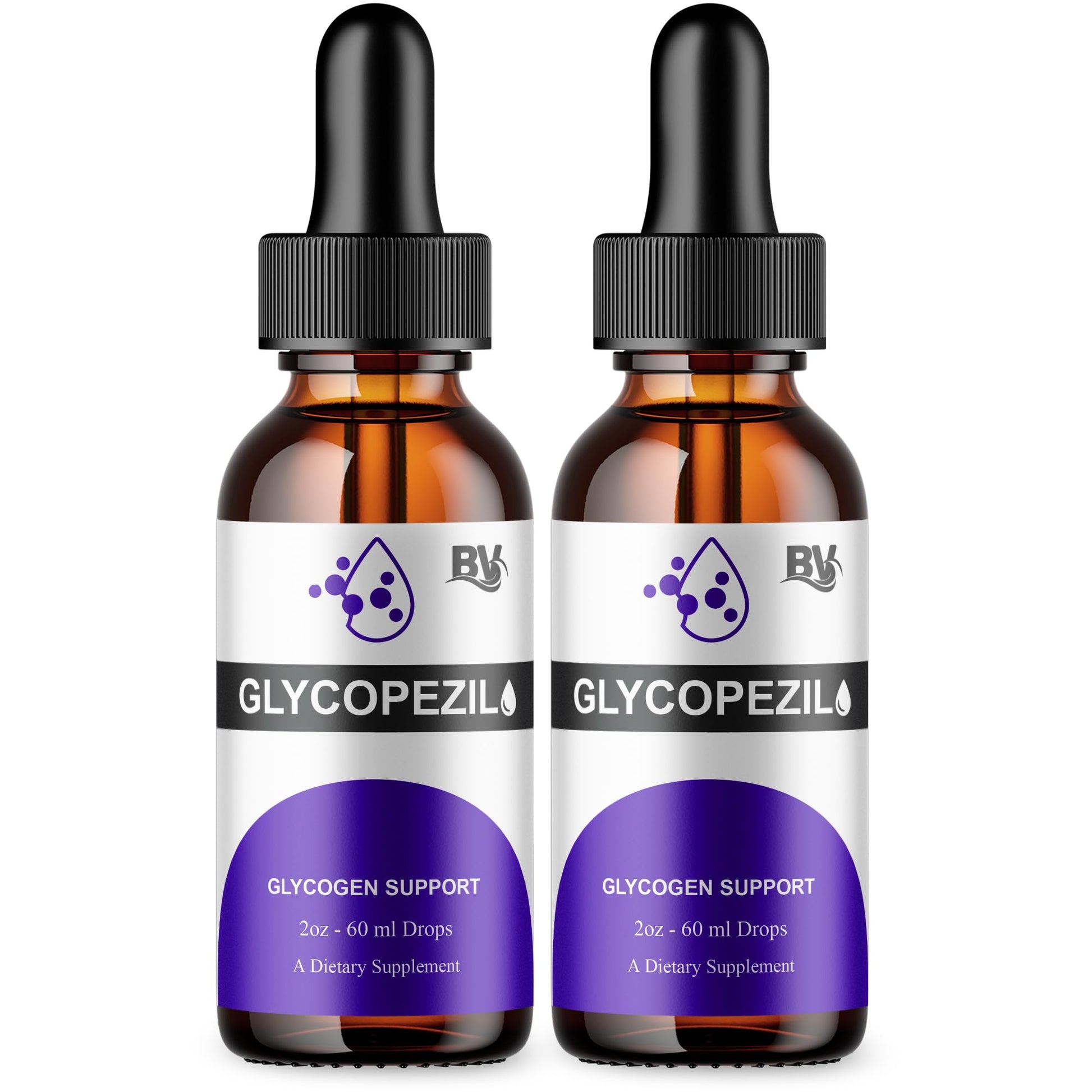 BLUE VIBE Glycopezil Drops, Glyco pezil Advanced Maximum Strength Overall Health & Blood Support Supplement, Glycopezil Premium Daily Health and Overall Energy Formula (2 Pack - 4oz / 120ml) - dailyvitalstore