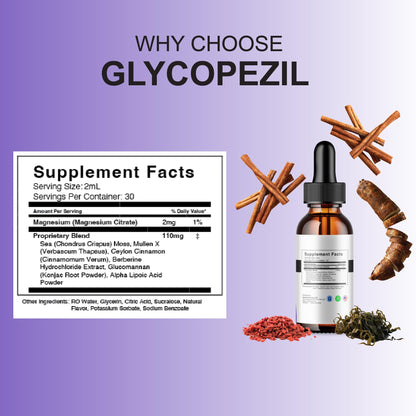 BLUE VIBE Glycopezil Drops, Glyco pezil Advanced Maximum Strength Overall Health & Blood Support Supplement, Glycopezil Premium Daily Health and Overall Energy Formula (2 Pack - 4oz / 120ml) - dailyvitalstore