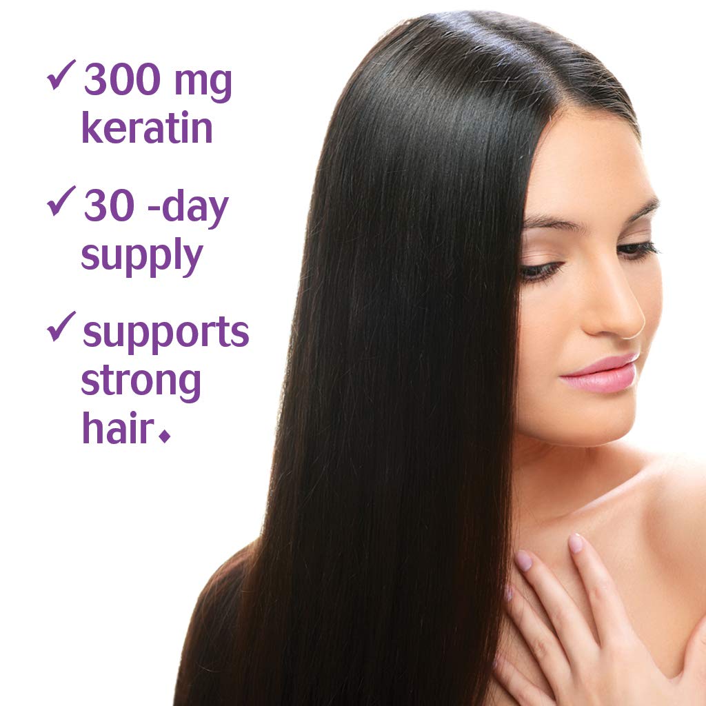 Bluebonnet Nutrition Beautiful Ally Keratin Care, Beauty Nutrient, Best for Hair, Strengthen and Revitalize Hair*, Non GMO, Gluten Free, Soy Free, Milk Free, 30 Vegetable Capsules, 30 Servings - dailyvitalstore