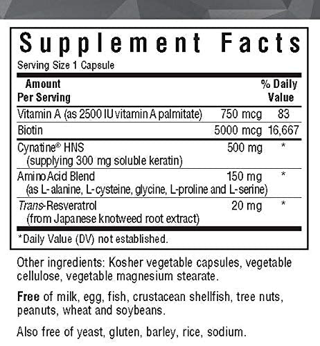 Bluebonnet Nutrition Beautiful Ally Keratin Care, Beauty Nutrient, Best for Hair, Strengthen and Revitalize Hair*, Non GMO, Gluten Free, Soy Free, Milk Free, 30 Vegetable Capsules, 30 Servings - dailyvitalstore