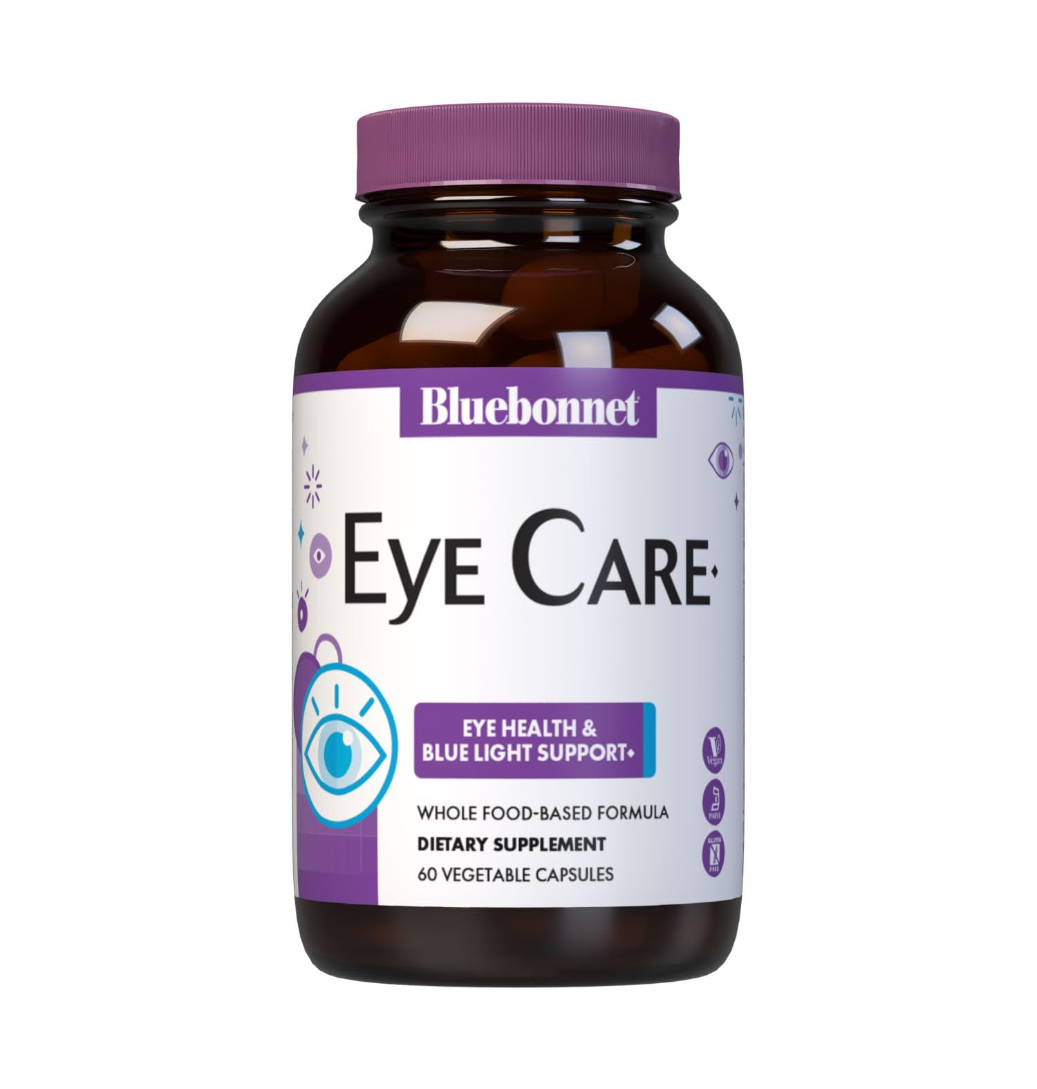 Bluebonnet Nutrition Eye Care Macular & Blue, Eye Health & Blue Light Support*, Vegan, Kosher-Certified, Gluten-Free, Dairy-Free, 60 Vegetable Capsules, 30 Servings - dailyvitalstore