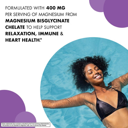 Bluebonnet Nutrition Magnesium Glycinate 400mg Maximum Absorption Mineral Complex Supports Energy Production & Enzyme Function - Non-GMO - dailyvitalstore