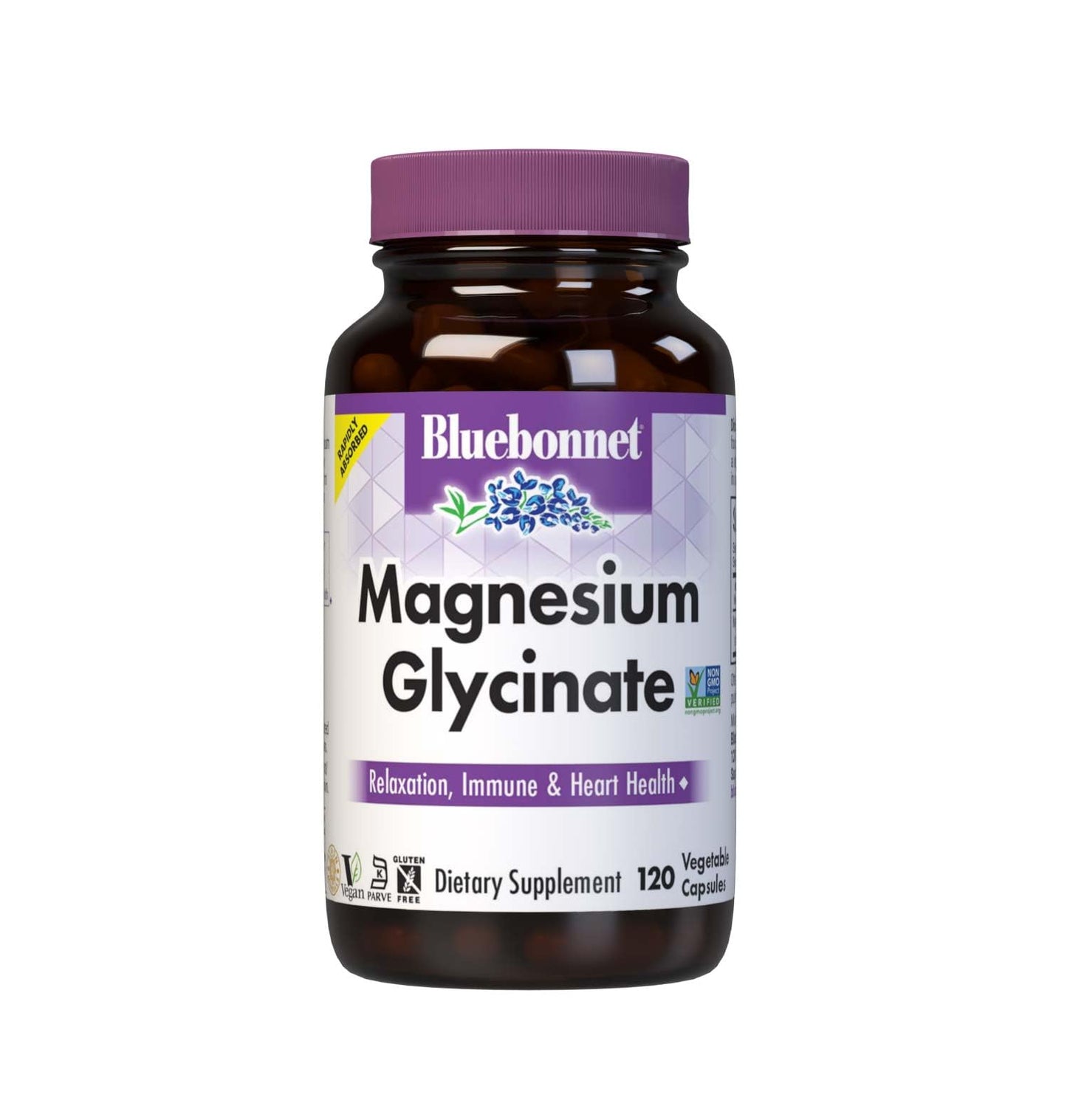 Bluebonnet Nutrition Magnesium Glycinate 400mg Maximum Absorption Mineral Complex Supports Energy Production & Enzyme Function - Non-GMO - dailyvitalstore
