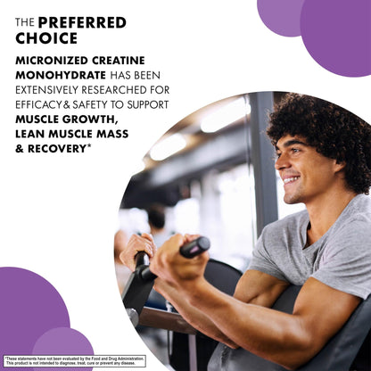 BlueBonnet Nutrition Micronized Creatine Monohydrate 5 g – Supports Lean Muscle Mass* - Non-GMO, Vegan, Kosher Certified, Gluten-Free, Soy-Free, Milk-Free - dailyvitalstore