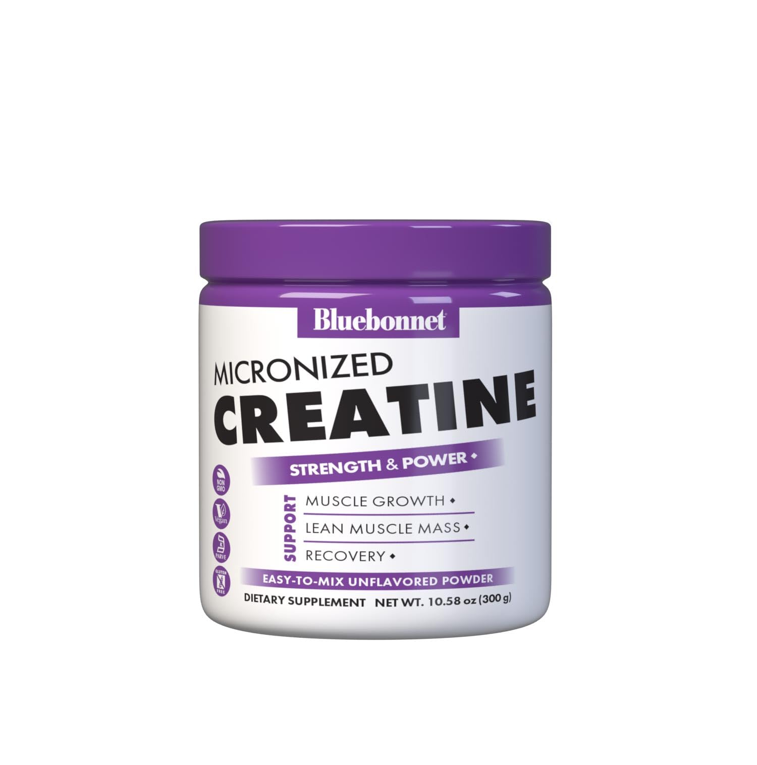 BlueBonnet Nutrition Micronized Creatine Monohydrate 5 g – Supports Lean Muscle Mass* - Non-GMO, Vegan, Kosher Certified, Gluten-Free, Soy-Free, Milk-Free - dailyvitalstore