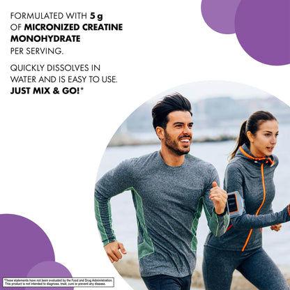 BlueBonnet Nutrition Micronized Creatine Monohydrate 5 g – Supports Lean Muscle Mass* - Non-GMO, Vegan, Kosher Certified, Gluten-Free, Soy-Free, Milk-Free - dailyvitalstore