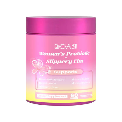 Boasi Women's Probiotics Slippery Elm Gummies,Her Juicy PH Balance,Vaginal Feminine Probiotics Pineapple Gummies,Digestive,Immune Health - dailyvitalstore
