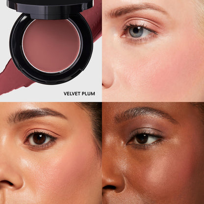 Bobbi Brown Pot Rouge | Multi-Use Cream Blush and Lip Tint | Dewy, Natural-Looking Flush for Cheeks and Lips | Mirrored Compact Travel-Size Face Makeup Blusher, Velvet Plum, 0.13 Ounce - dailyvitalstore