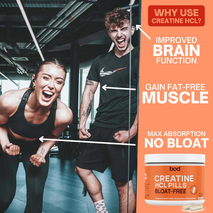 Bod Creatine HCL Capsules – 150 Pills | Creatine Hydrochloride Supplement for Men & Women | Easy-to-Swallow Alternative to Monohydrate Powder, Unflavored & Keto-Friendly - dailyvitalstore