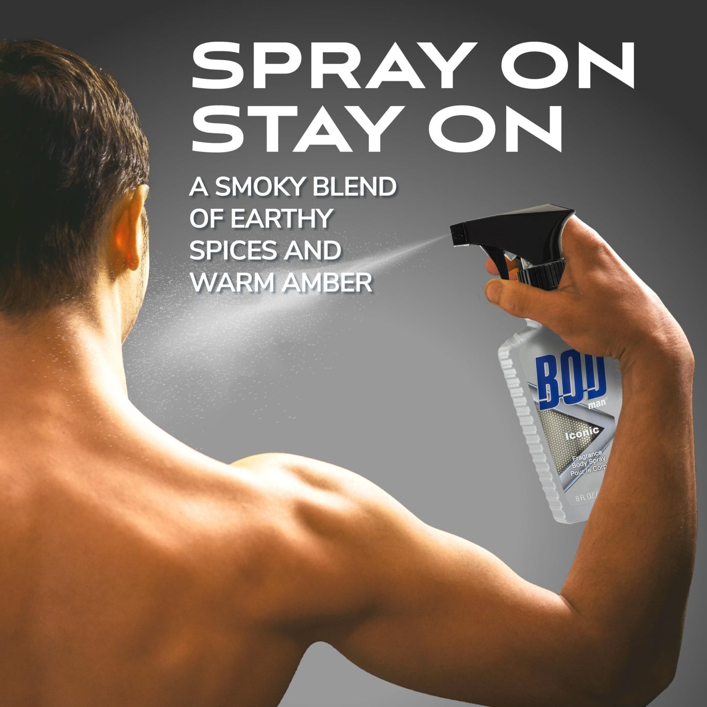 BOD man Fragrance Body Spray, Iconic, 8 fl oz - dailyvitalstore