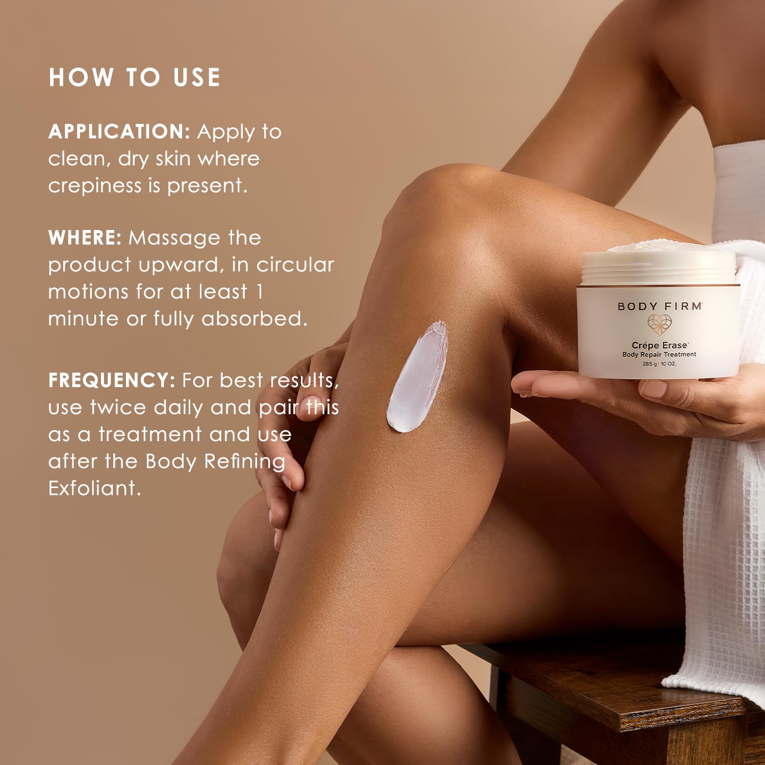 Body Firm Crepe Erase Body Repair Treatment, Anti Aging Firming Lotion with Collagen Peptides, Shea Butter, Vitamin E, Squalane and More, Promotes Women's Natural Collagen Production, 10 Oz - dailyvitalstore