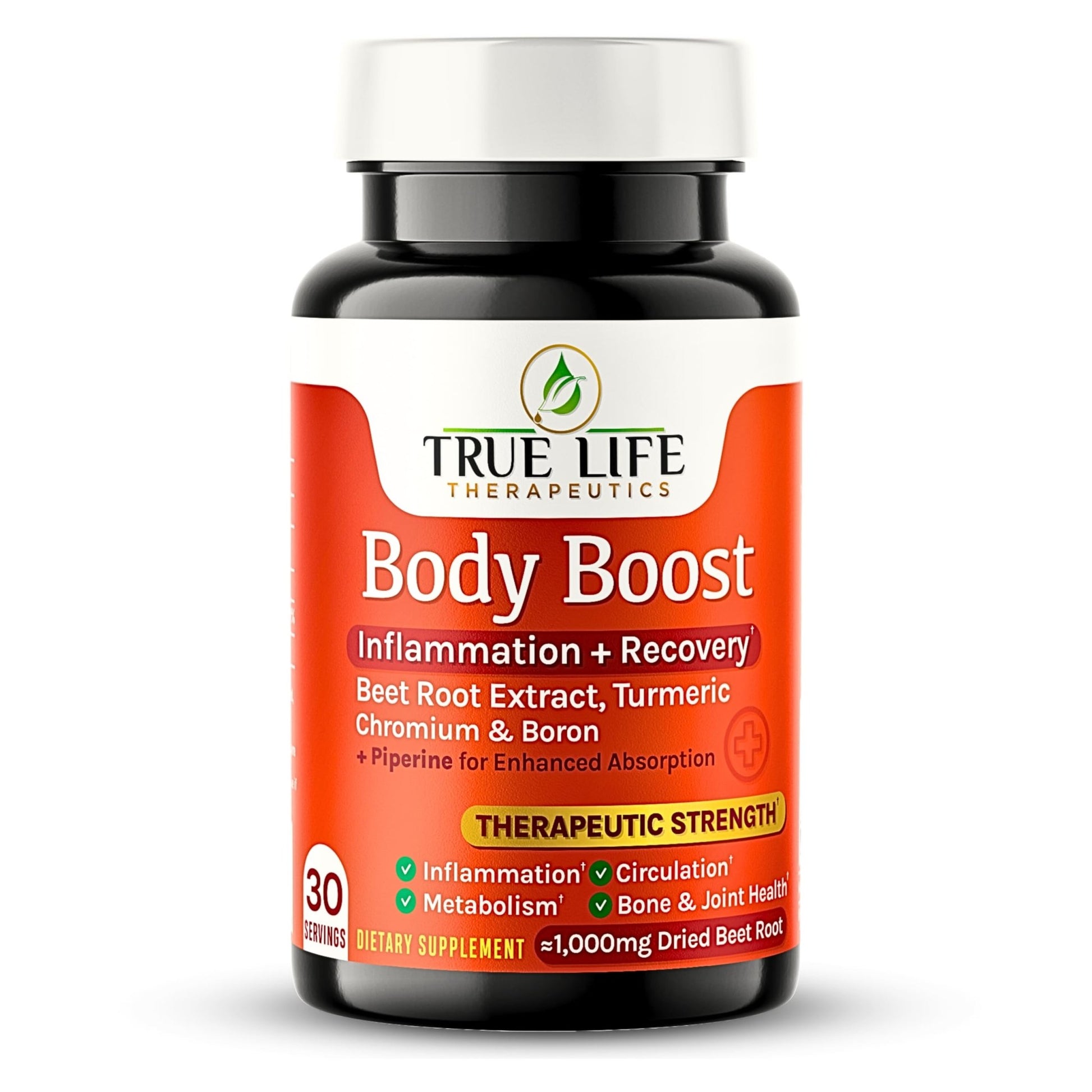 Body Support Tablets – Beet Root Extract, Turmeric Boron & Chromium – Supports Inflammation, Circulation, Hormonal Balance & Metabolic Function – 60ct - 30 Servings - dailyvitalstore