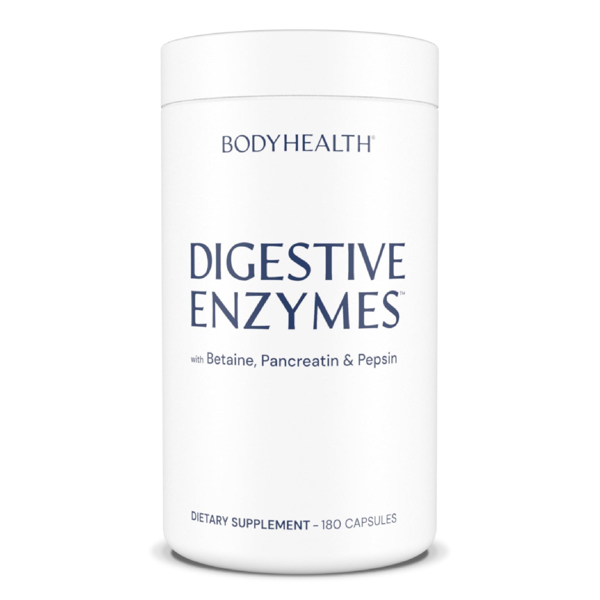 BodyHealth Digestive Enzymes Full Spectrum Digestive Support (180 caps), Betaine, Pepsin, Pancreatin BPP Loaded with Enzymes and Probiotics, Relief for Stomach Bloating, Heartburn, Gas, Constipation - dailyvitalstore