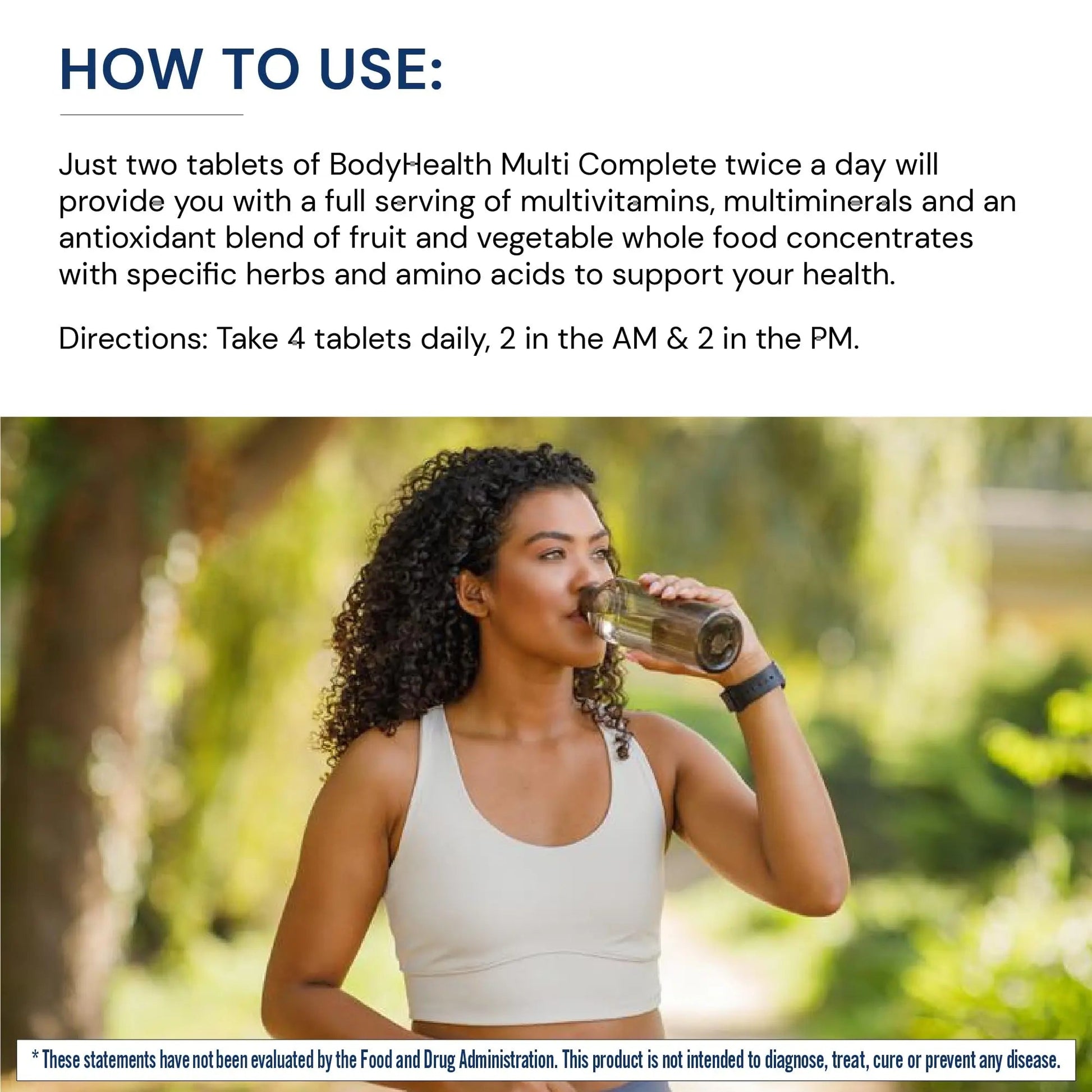 BodyHealth Multi Complete (120 Ct) Daily Multivitamin for Men and Women with Whole Foods, Minerals, Antioxidants - dailyvitalstore