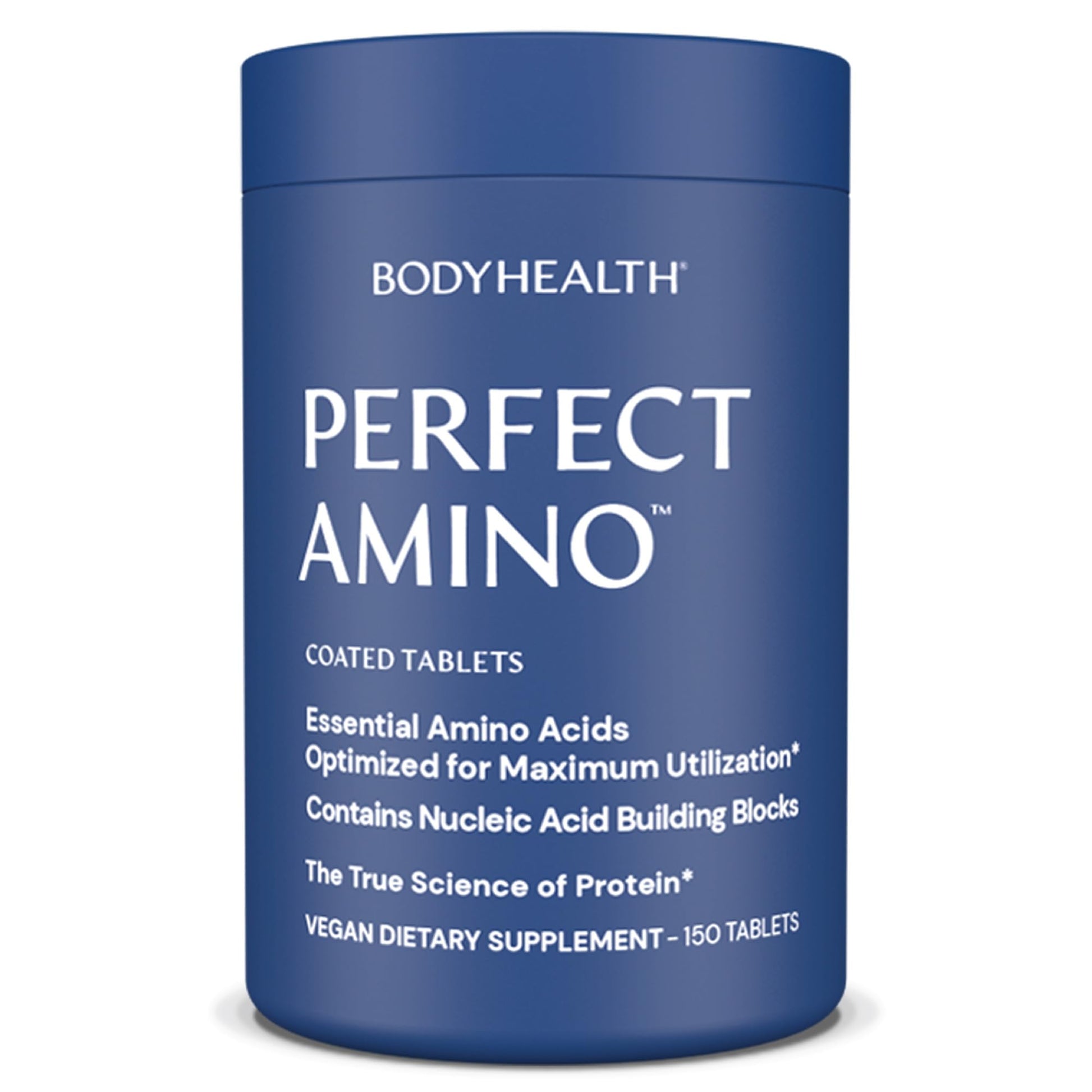 BodyHealth PerfectAmino (150 ct) Easy to Swallow Tablets, Essential Amino Acids Supplement with BCAAs, Vegan Protein for Pre/Post Workout & Muscle Recovery with Lysine, Tryptophan, Leucine, Methionine - dailyvitalstore