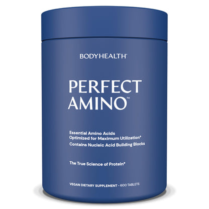 BodyHealth PerfectAmino, Essential Amino Acid with BCAAs + Lysine, Phenylalanine, Threonine, Methionine, Tryptophan, Supplement for Muscle Mass Production, - dailyvitalstore