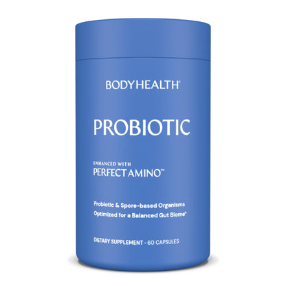 BodyHealth Probiotic Enhanced with PerfectAmino for Women and Men, Spore Based with Bifidobacterium, Lactobacillus Salivarius, - dailyvitalstore