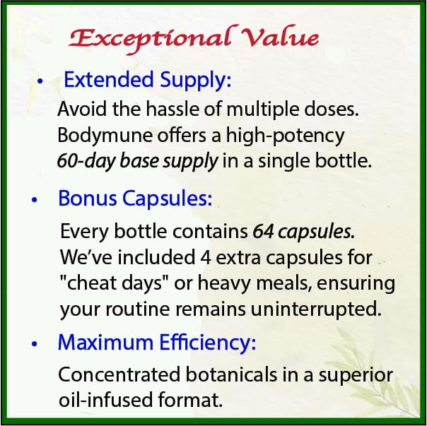 Bodymune USDA Organic Blood Sugar Blend | Supports Healthy Metabolism* | with Bitter Melon, Moringa, Aloe Vera, Nopal, Papaya Extracts & More | 60-Day Supply | Vegan & Non-GMO | USA-Made - dailyvitalstore