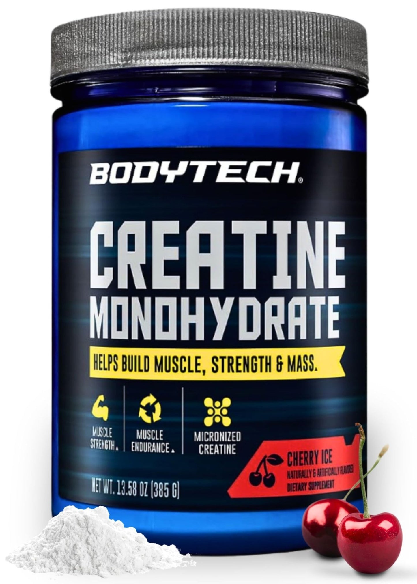 BodyTech 100% Pure Creatine Monohydrate Powder - Micronized for Maximum Absorption - Supports Muscle Strength & Power Output - dailyvitalstore