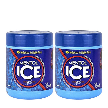 BOÉ COSMETICS Mentol Ice Cold Gel 8 oz (2 Pack) Pain Relief Gel for Muscles & Joints – Fast-Acting Analgesic for Arthritis, Back Pain, Cramps, Sprains & Headaches – Non-Greasy & Quick Absorption - dailyvitalstore