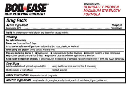 Boil Ease Pain Relieving Ointment, 2 Pack - dailyvitalstore