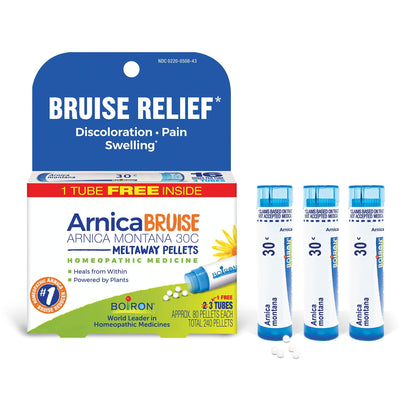 Boiron Arnica Bruise - Arnica Montana 30c for Relief of Pain, Swelling, and Discoloration from Bruises - 3 Count (240 Pellets) - dailyvitalstore