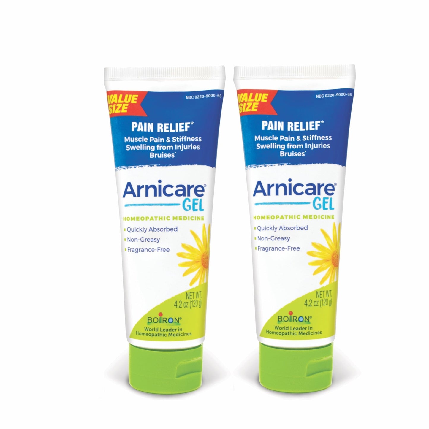 Boiron Arnicare 4.2oz Gel (Pack of 2) - Soothing Relief - Muscle & Joint Pain, Bruises, Swelling - Fragrance-Free - dailyvitalstore