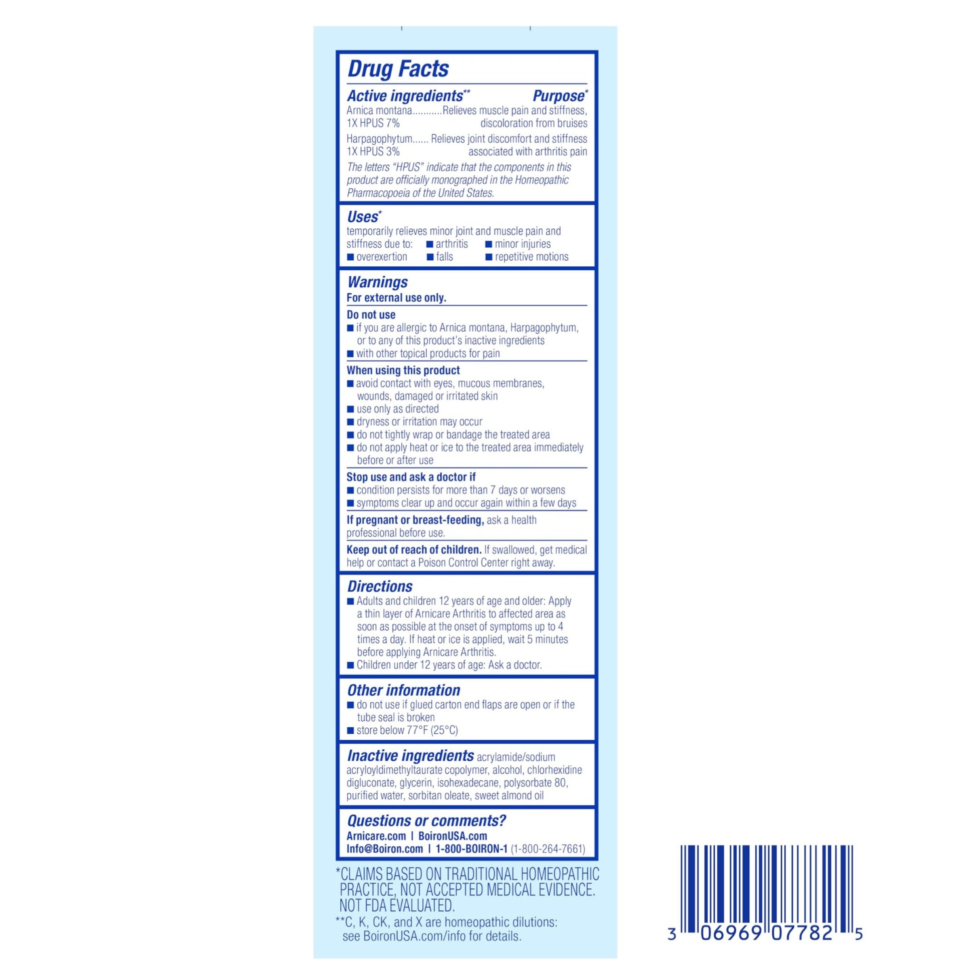 Boiron Arnicare Arthritis Cream for Pain Relief of Knees, Hands, Wrists, Elbows, Joints & Muscles – Quickly Absorbed & Fragrance-Free – 4.2 oz - dailyvitalstore