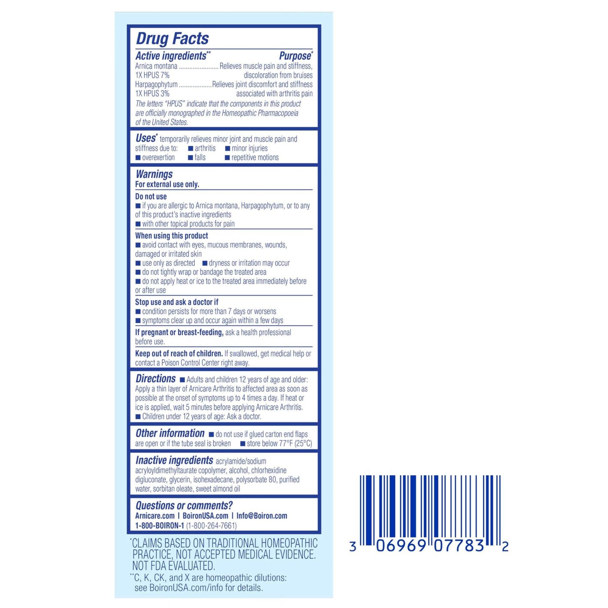 Boiron Arnicare Arthritis Cream Pump for Pain Relief of Knees, Hands, Wrists, Elbows, Joints & Muscles – Quickly Absorbed & Fragrance-Free – 4.2 oz - dailyvitalstore