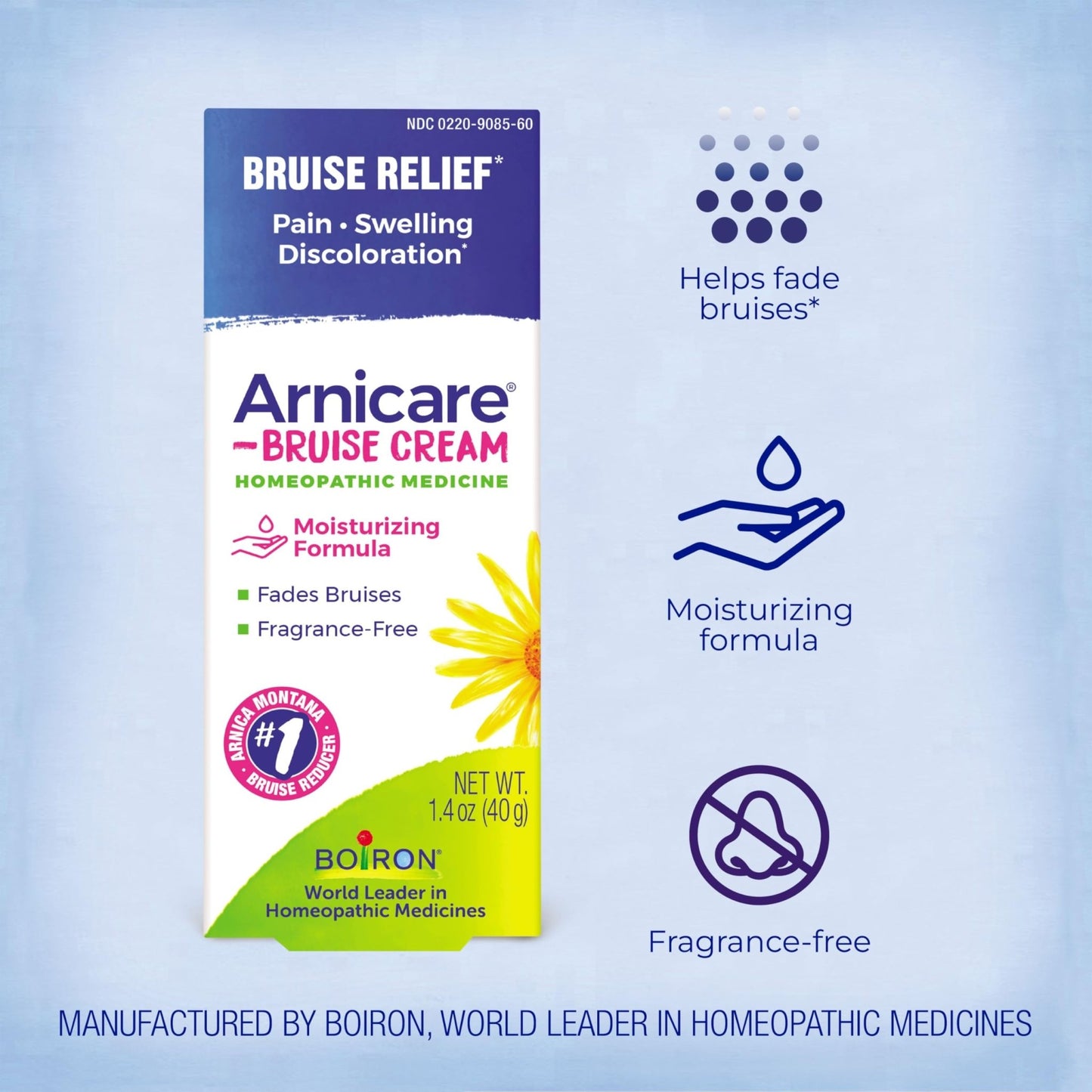 Boiron Arnicare Bruise Cream for Pain Relief from Bruising and Swelling or Discoloration from Injury - 1.4 oz - dailyvitalstore