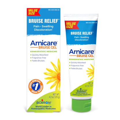 Boiron Arnicare Bruise Gel for Pain, Inflammation or Swelling, Soreness, and Discoloration - Non-greasy and Fragrance-Free - 4.2 oz - dailyvitalstore