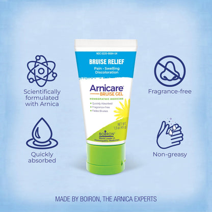 Boiron Arnicare Bruise Gel for Relief of Pain, Inflammation or Swelling, Soreness, and Discoloration - Non-greasy and Fragrance-Free - 1.5 oz - dailyvitalstore