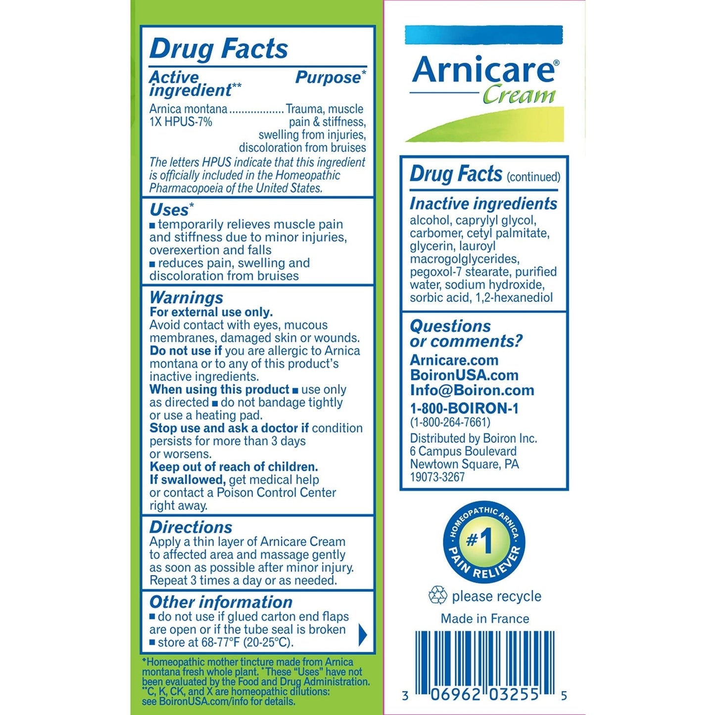Boiron Arnicare Cream 1.33 oz (Pack of 4) - dailyvitalstore