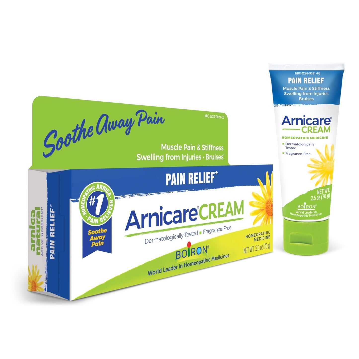 Boiron Arnicare Cream for Joint Pain, Muscle Pain, Swelling, Soreness, Stiffness, and Bruises - Fast Absorbing and Fragrance-Free - 2.5 oz - dailyvitalstore