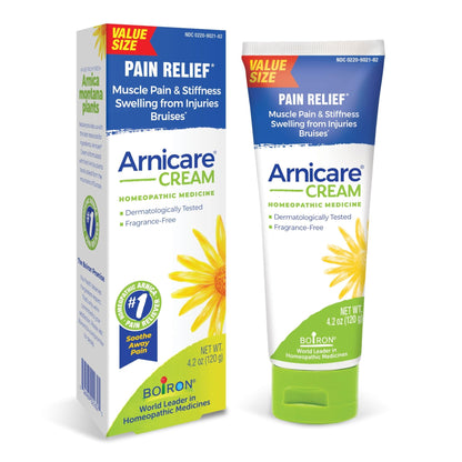 Boiron Arnicare Cream for Joint Pain, Muscle Pain, Swelling, Soreness, Stiffness, and Bruises - Fast Absorbing and Fragrance-Free - 4.2 oz - dailyvitalstore