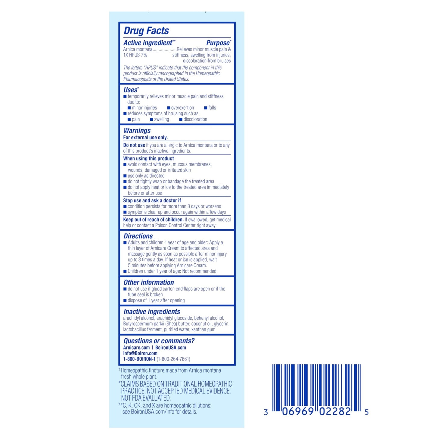 Boiron Arnicare Cream for Joint Pain, Muscle Pain, Swelling, Soreness, Stiffness, and Bruises - Fast Absorbing and Fragrance-Free - 4.2 oz - dailyvitalstore