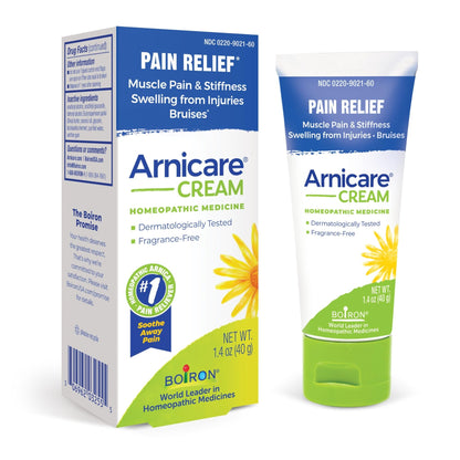 Boiron Arnicare Cream for Relief for Joint Pain, Muscle Pain, Muscle Soreness, and Swelling from Bruises or Injury - Fast Absorbing and Fragrance-Free - 1.3 oz - dailyvitalstore