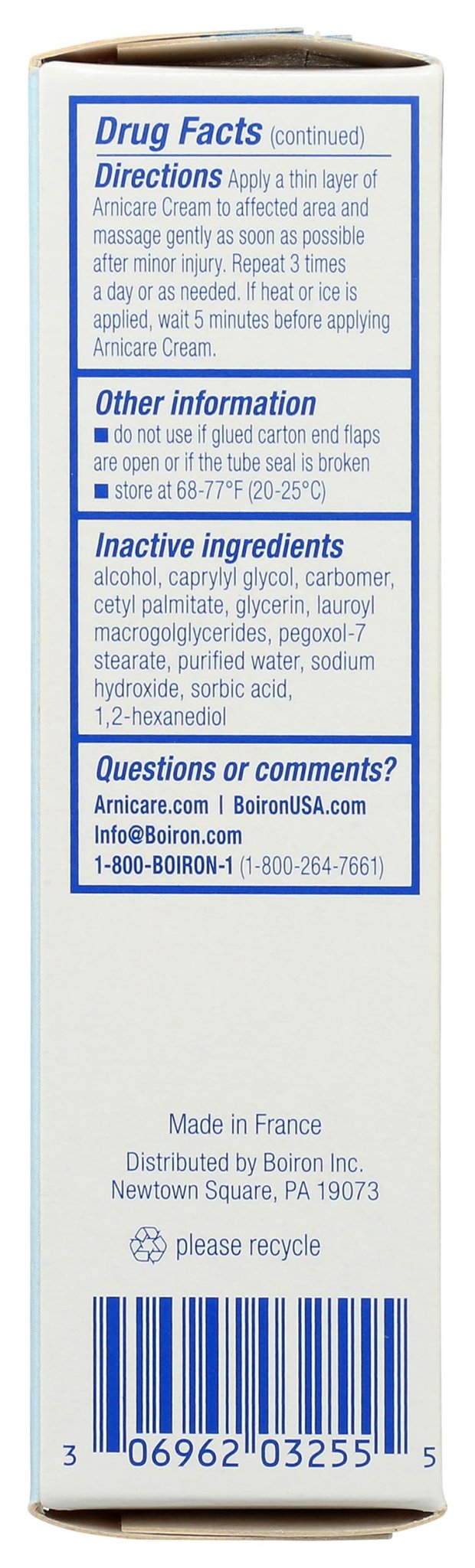 Boiron Arnicare Cream, Homeopathic Medicine for Pain Relief, 1.3 Ounce (Pack of 1) - dailyvitalstore
