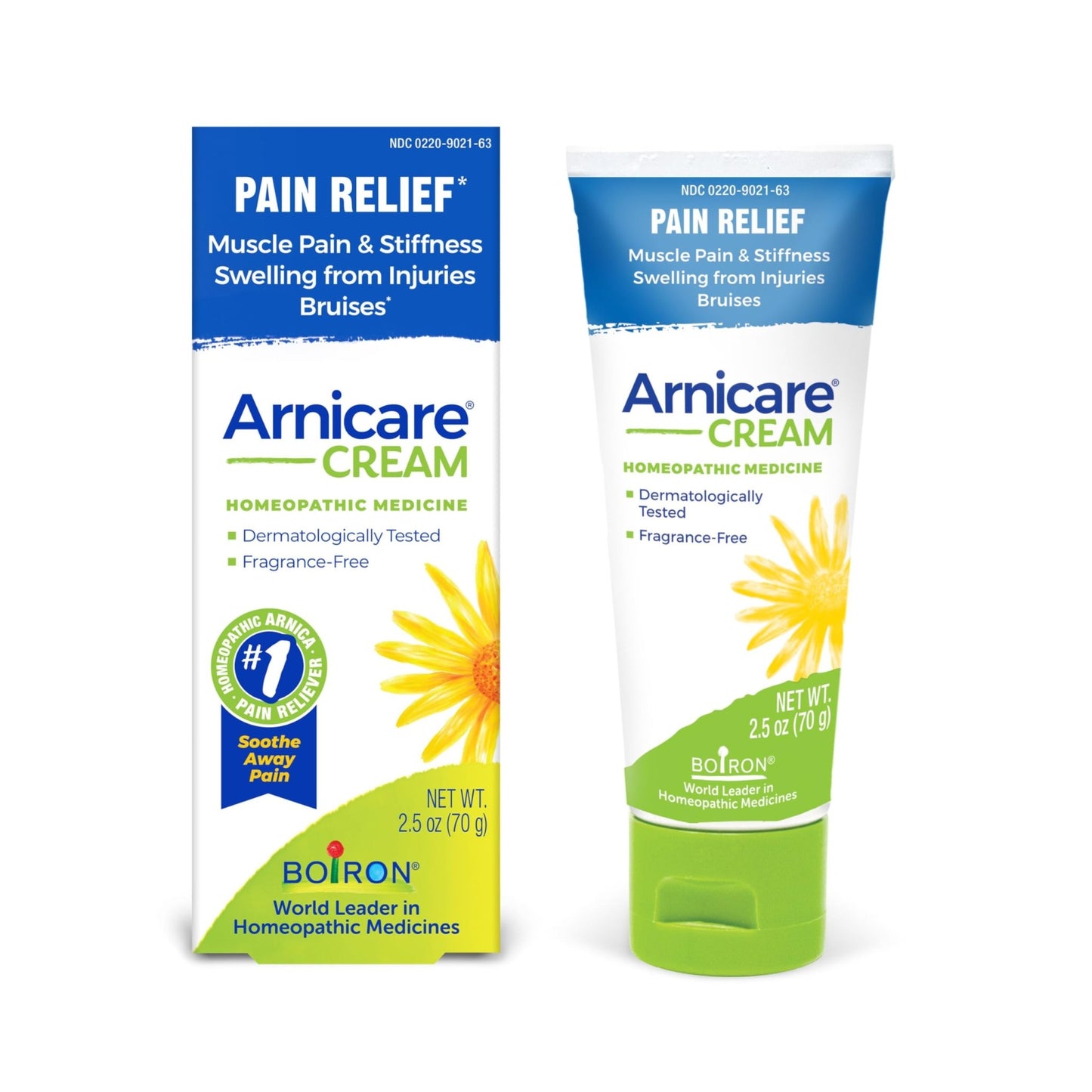 Boiron Arnicare Cream Natural Soothing Relief for Joint Pain, Muscle Pain, Swelling, Soreness, and Stiffness - Fast Absorbing and Fragrance-Free - 2.5 oz - dailyvitalstore