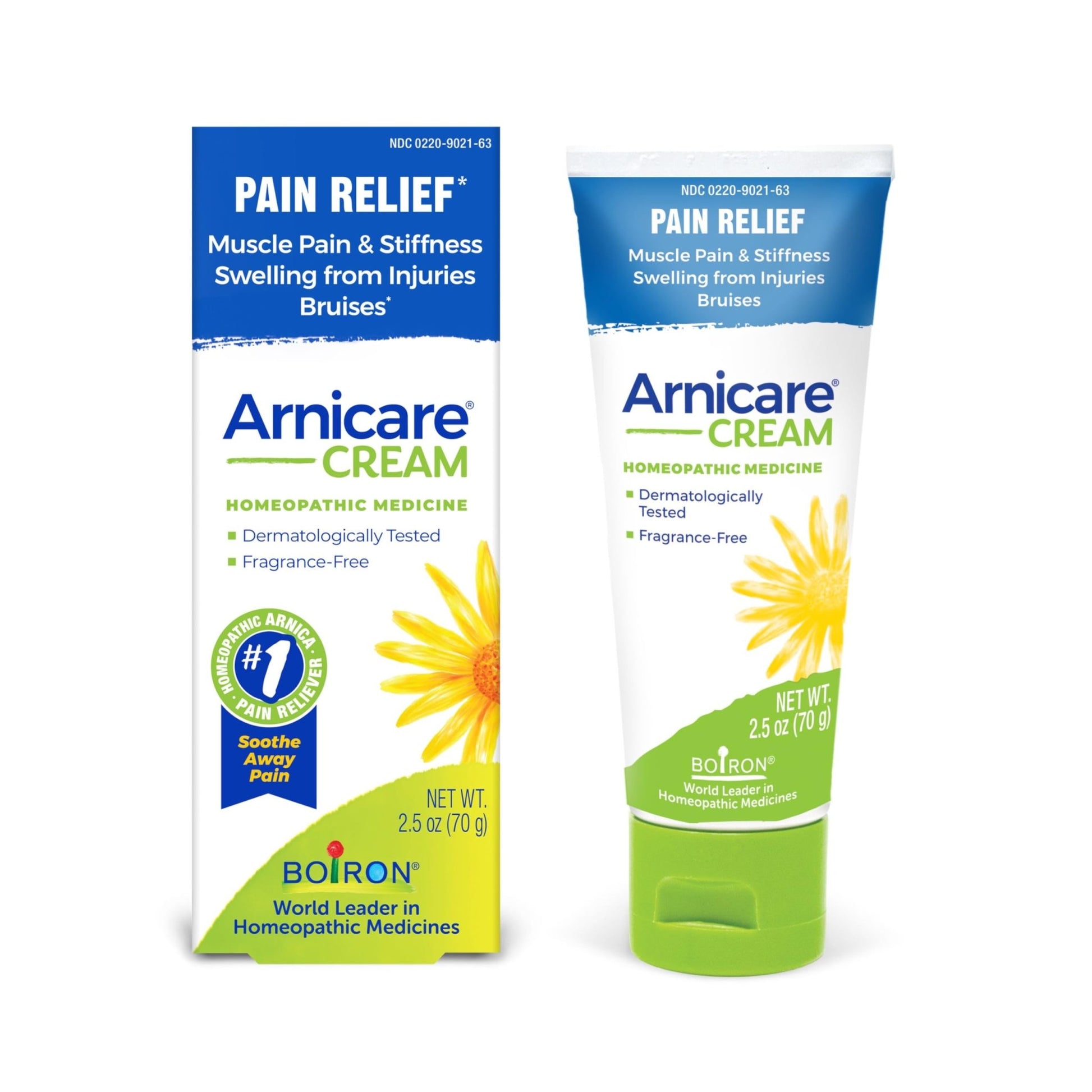 Boiron Arnicare Cream Natural Soothing Relief for Joint Pain, Muscle Pain, Swelling, Soreness, and Stiffness - Fast Absorbing and Fragrance-Free - 2.5 oz - dailyvitalstore