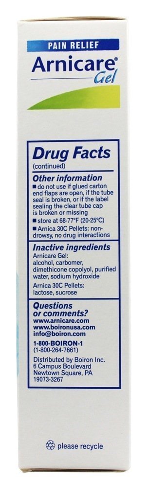 Boiron Arnicare Gel 2.6 oz with Arnica Montana Pellets 80 ct Bluetube - dailyvitalstore
